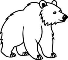 Karikatur Bär Clip Art Tier Logo Färbung Seite Buch vektor