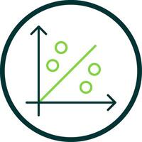 streuen Graph Linie Kreis Symbol Design vektor