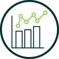 Bar Diagramm Linie Kreis Symbol Design vektor