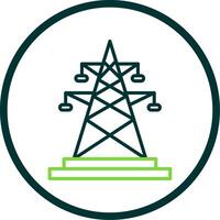 elektrisch Linie Kreis Symbol Design vektor