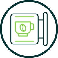 Cafe Beschilderung Linie Kreis Symbol Design vektor