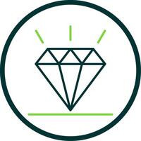 Diamant Linie Kreis Symbol Design vektor