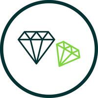 Diamant Linie Kreis Symbol Design vektor