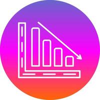 Bar Diagramm Linie Gradient Kreis Symbol vektor