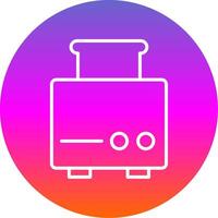 Toaster Linie Gradient Kreis Symbol vektor