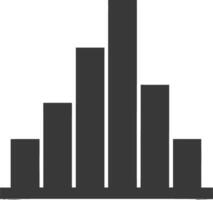 Silhouette Infografik Bar Graph Wachstum 2d Objekt schwarz Farbe nur vektor