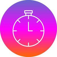 Timer Linie Gradient Kreis Symbol vektor