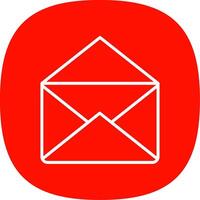 Mail Linie Kurve Symbol Design vektor