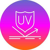 uv Schutz Linie Gradient Kreis Symbol vektor