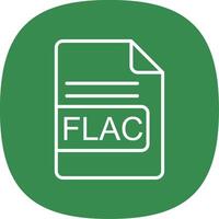 flac Datei Format Linie Kurve Symbol Design vektor