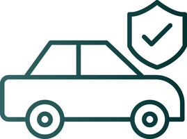 Auto Versicherung Linie Gradient Symbol vektor