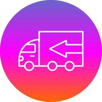 LKW Linie Gradient Kreis Symbol vektor