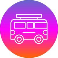 Wohnmobil Linie Gradient Kreis Symbol vektor