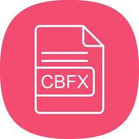 cbfx Datei Format Linie Kurve Symbol Design vektor