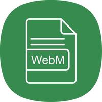 webm Datei Format Linie Kurve Symbol Design vektor