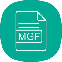 mgf Datei Format Linie Kurve Symbol Design vektor