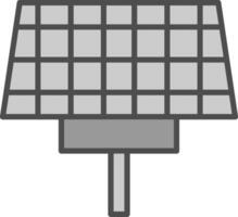 Panel Linie gefüllt Graustufen Symbol Design vektor