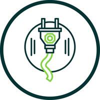 Plug-In Linie Kreis Symbol Design vektor