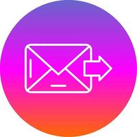 Email Linie Gradient Kreis Symbol vektor