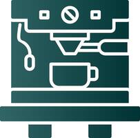 Symbol für den Glyphenverlauf der Kaffeemaschine vektor