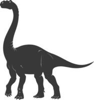 Silhouette prähistorisch Dinosaurier Tier schwarz Farbe nur vektor