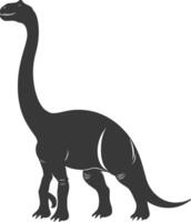 Silhouette prähistorisch Dinosaurier Tier schwarz Farbe nur vektor