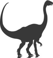 Silhouette prähistorisch Dinosaurier Tier schwarz Farbe nur vektor