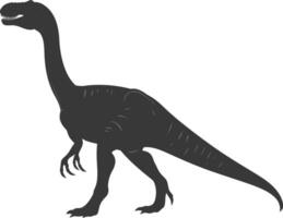 Silhouette prähistorisch Dinosaurier Tier schwarz Farbe nur vektor