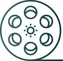 Symbol für Farbverlauf der Filmrolle vektor