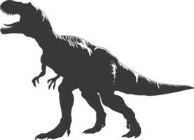 Silhouette prähistorisch Dinosaurier Tier schwarz Farbe nur vektor