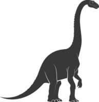 Silhouette prähistorisch Dinosaurier Tier schwarz Farbe nur vektor