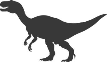 Silhouette prähistorisch Dinosaurier Tier schwarz Farbe nur vektor