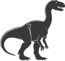 Silhouette prähistorisch Dinosaurier Tier schwarz Farbe nur vektor