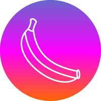 Banane Linie Gradient Kreis Symbol vektor