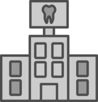 Dental Pflege Linie gefüllt Graustufen Symbol Design vektor