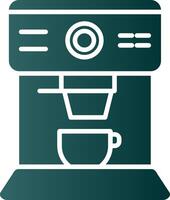 Symbol für den Glyphenverlauf der Kaffeemaschine vektor