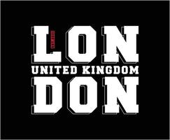 London-Typografie-Vektor-T-Shirt-Design vektor