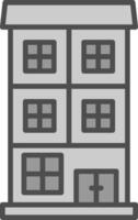 Wohnung Linie gefüllt Graustufen Symbol Design vektor