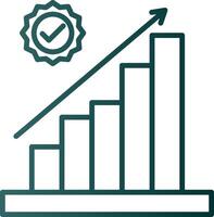 Symbol für Balkendiagramm-Linienverlauf vektor