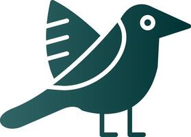 ornitologi glyf lutning ikon vektor