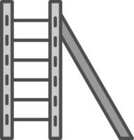 Leiter Linie gefüllt Graustufen Symbol Design vektor