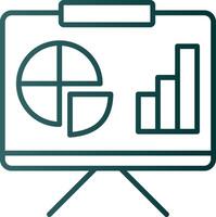 Präsentation Tafel Linie Gradient Symbol vektor