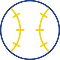 baseboll linje två Färg ikon design vektor
