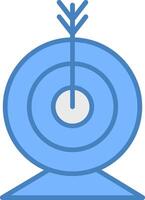 Targeting Linie gefüllt Blau Symbol vektor