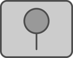 nyckel hål linje fylld gråskale ikon design vektor