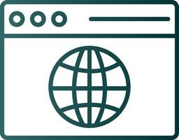 Symbol für den Verlauf der Webbrowser-Linie vektor