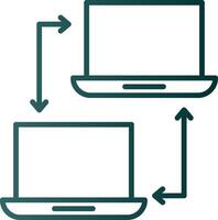 Symbol für den Gradienten der Computernetzwerklinie vektor