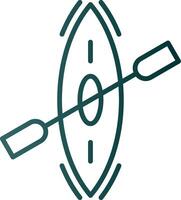 Symbol für den Gradienten der Kajaklinie vektor