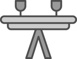 Tabelle Linie gefüllt Graustufen Symbol Design vektor