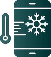 Thermostat Glyphe Gradient Symbol vektor